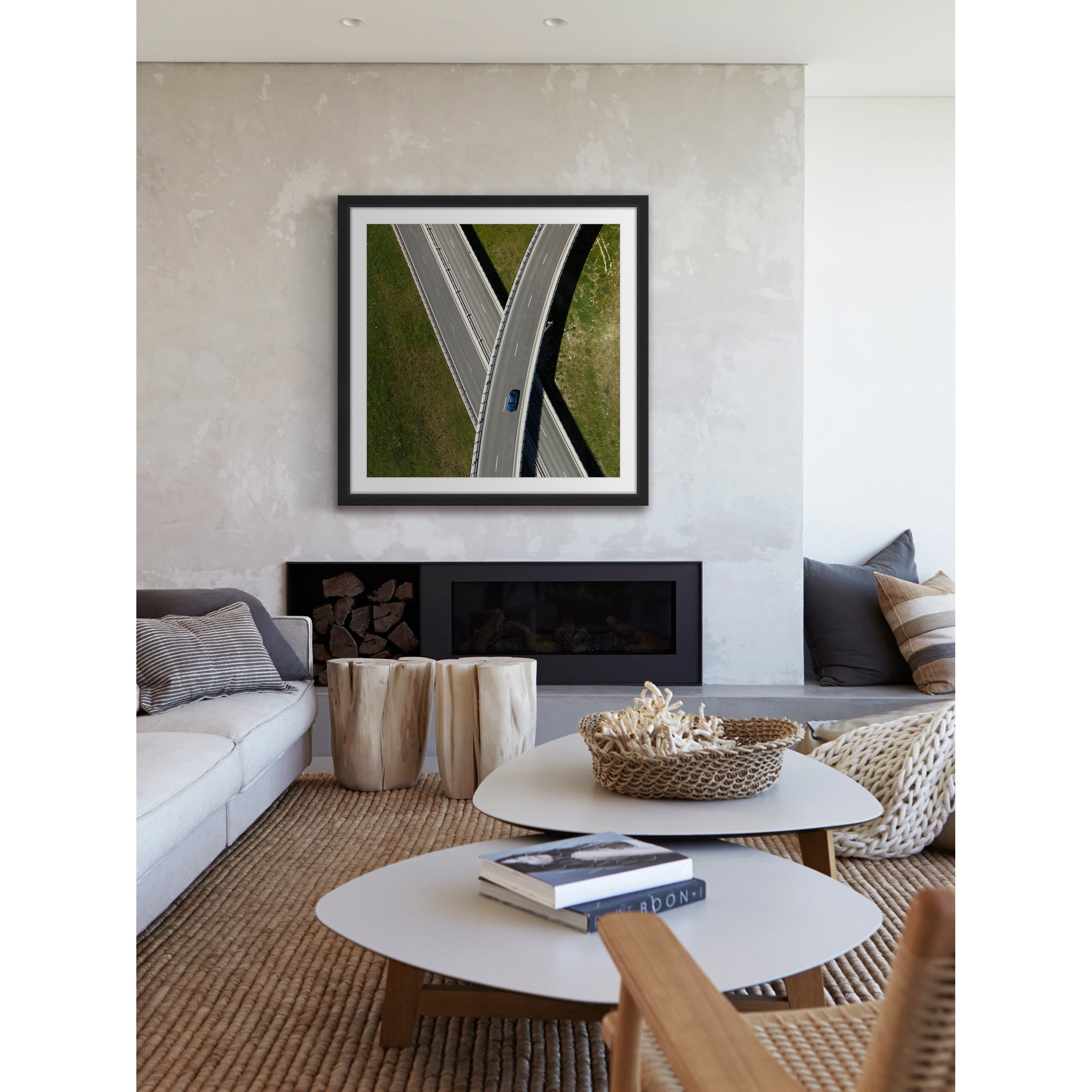 Marmont Hill "Criss Cross" By Karolis Janulis Framed Painting Art Print, 18.0" x 1.5"
