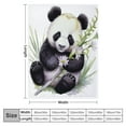thumbnail image 4 of ARISTURING  Prety Panda with Flower Throw Blanket Super Soft Lightweight Blanket for All Seasons, 4 of 6