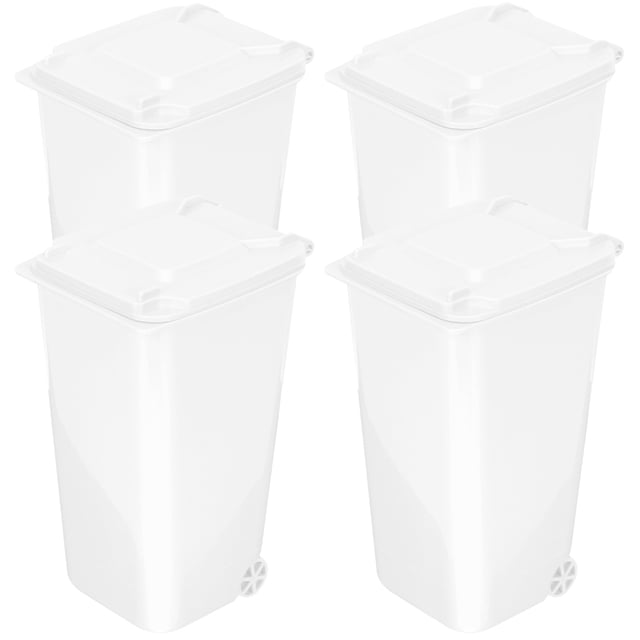 Shisuyan 4pcs Creative Desk Trash Can Trash Container Garbage Can Plastic Pencil Makeup Brush Holder