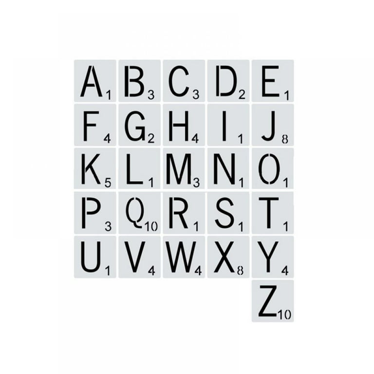 Letter Stencils 2 inch Reusable Alphabet Stencils for Painting on