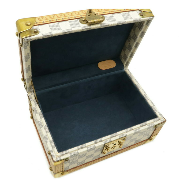 Authenticated used Louis Vuitton Damier Azur Coffret Tresor 24 Makeup Box Case Hard Trunk SP Order, Women's, Size: (HxWxD): 13cm x 24.5cm x 16.5cm /