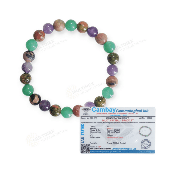 Natural Crystal Bracelet for Relationship (Certified)