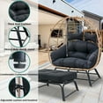 thumbnail image 6 of FKS LIFE 2 Person Egg Chair With Ottoman Cushion Large Egg Basket Chair With Footrest For Outdoor Indoor Patio Balcony Garden, 6 of 8