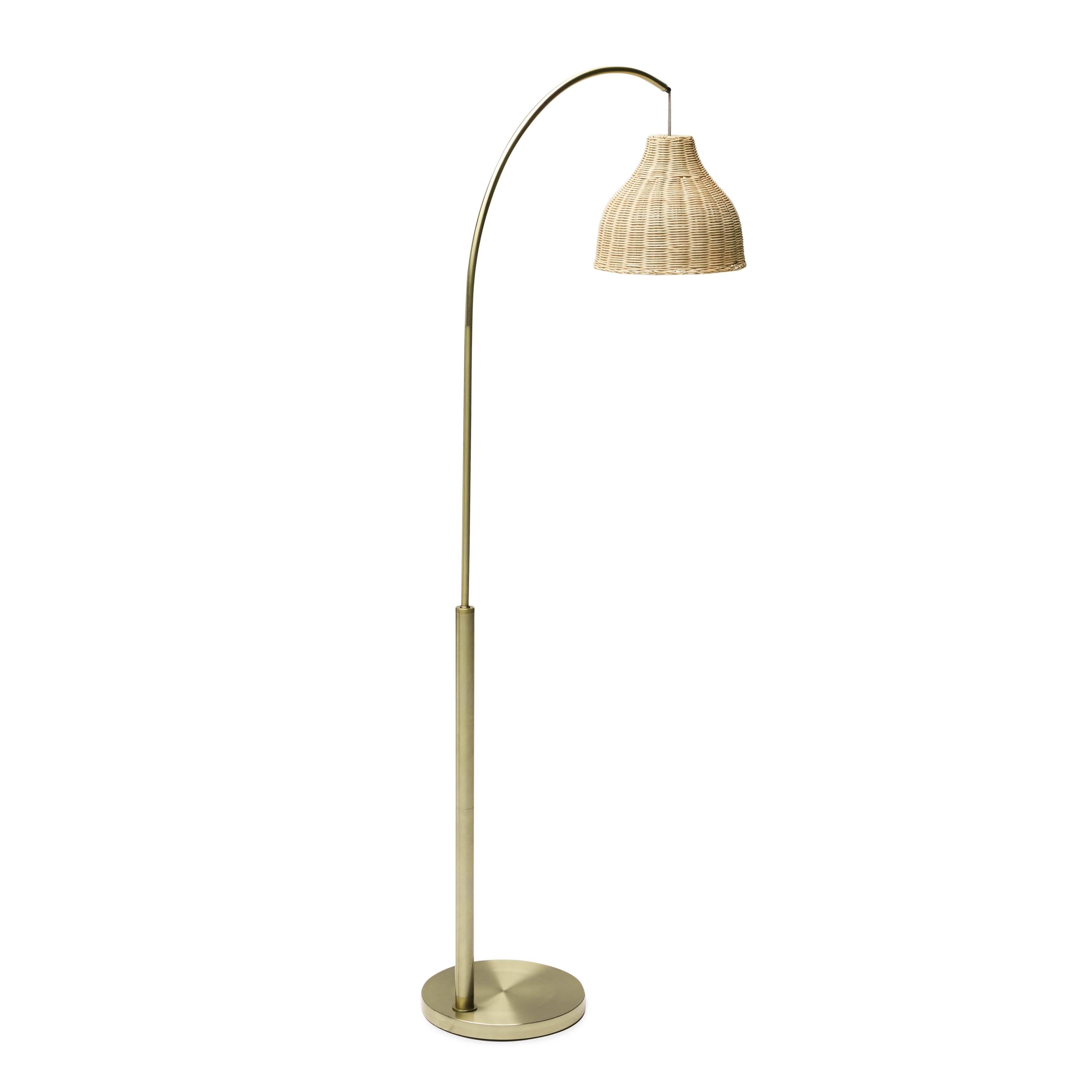 Antique Brass Arch Floor Lamp with 