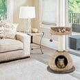 thumbnail image 3 of Gymax 28'' Hand-Made Cat Tree Tower Natural Bowl Shaped w/Perch, 3 of 10