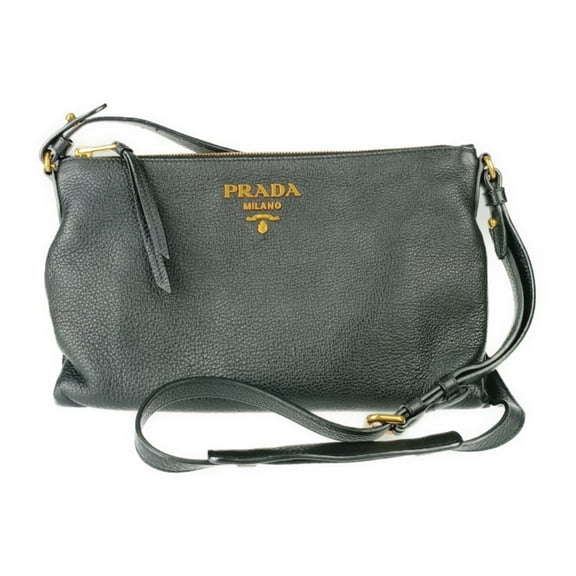 Pre-Owned PRADA Prada Shoulder Bag Crossbody 1BH050 Black VIT.DAINO Leather Women's... (Good)