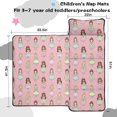 thumbnail image 5 of Princess and Ballerina Pink Pattern Teens Toddler Nap Mat with Pillow, Sleeping Mat Bag for Preschool Daycare 51"x22", 5 of 6