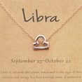 thumbnail image 2 of Collar de amistad Qarigey Doce signos del zodiaco Libra Aleación Oro Rosa Type3 NO3, 2 of 6