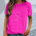 thumbnail image 2 of TRUBKH Love Shirt Womens Valentines Day Top Valentine's Tops for Women Fall T Shirts for Women Compression Shirt Women Work Blouse V Neck Graphic Tees for Women Hot Pink 1 S, 2 of 4