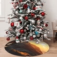 thumbnail image 5 of Sikiie Seaside Sunset Cool Dragon 30-48 inches {designName} Print Christmas Tree Skirt Snowman Xmas Tree Skirt with Edge Christmas Decorations for Holiday Party48", 5 of 7
