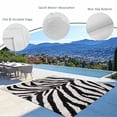 thumbnail image 3 of Black White Zebras Outdoor Rug for Patio/Deck/Porch, Non-Slip Large Area Rug 6 x 9 Ft, Vintage Abstract Art Indoor Outdoor Rugs Washable Area Rugs, Reversible Camping Rug Carpet Runner, 3 of 8
