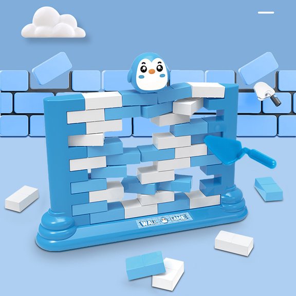 Parent-Child Activity Game​​ Push Wall Building Blocks Game Interactive Educational Tabletop Toy for Youngsters Brain Development and Parent-Child Fun Construction Toy​​