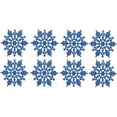 thumbnail image 1 of HZKAICUN Mini 3inch Plastic Snowflake Ornaments, tiny 24pcs Sparkling White Iridescent Glitter Snowflake Ornaments on String Hanger for Decorating, Crafting,wedding and Embellishing(3inch, white), 1 of 6