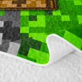 thumbnail image 5 of meiyoeat Pixel Adventure Game Print Quilt Full For Boys,Personalized Initial Letter E Full Bedspread Sets,3pcs, 5 of 7