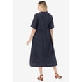 thumbnail image 2 of Woman Within Plus Size Short-Sleeve Denim Dress, 2 of 6