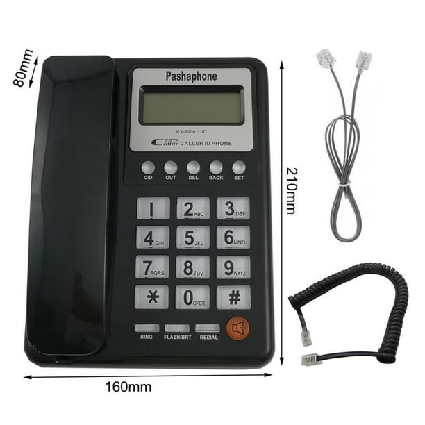 Teléfono De Identificación Kx-8001 Con Cable, Batería Libre, Teléfono De Escritorio, Teléfono Fijo Retro Antiguo Para Oficina En Casa, Hotel Yuarrent EL008375-00