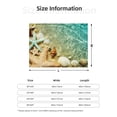 thumbnail image 5 of Yiaed Starfish And Seashell Print Blanket Throw Blanket Soft Cozy Flannel Blanket for Home Bed Sofa Couch Chair-80"x60", 5 of 6