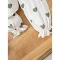 thumbnail image 7 of Suealasg 3Pcs Baby Girl Fall Outfits Long Sleeve Romper + Heart Print Long Pants + Headband Set 3 6 12 18 Months Infant Girl Autumn Clothes, 7 of 7