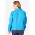 thumbnail image 2 of Woman Within Plus Size Stretch Denim Jacket Cropped Jean Jacket, 2 of 6