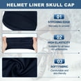 thumbnail image 3 of Uxcell Helmet Liner Skull Cap for Men, Sweat Wicking Hats Stretchy Under Helmets Caps for Running Bicycle Motorcycle Cycling Navy Blue, 3 of 7