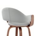 thumbnail image 6 of Daxton 26" Gray Faux Leather and Walnut Wood Bar Stool, 6 of 10