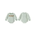 thumbnail image 2 of Rovasas Baby Boy Romper Long Sleeve Round Neck Duck Embroidery Bodysuit, 2 of 9
