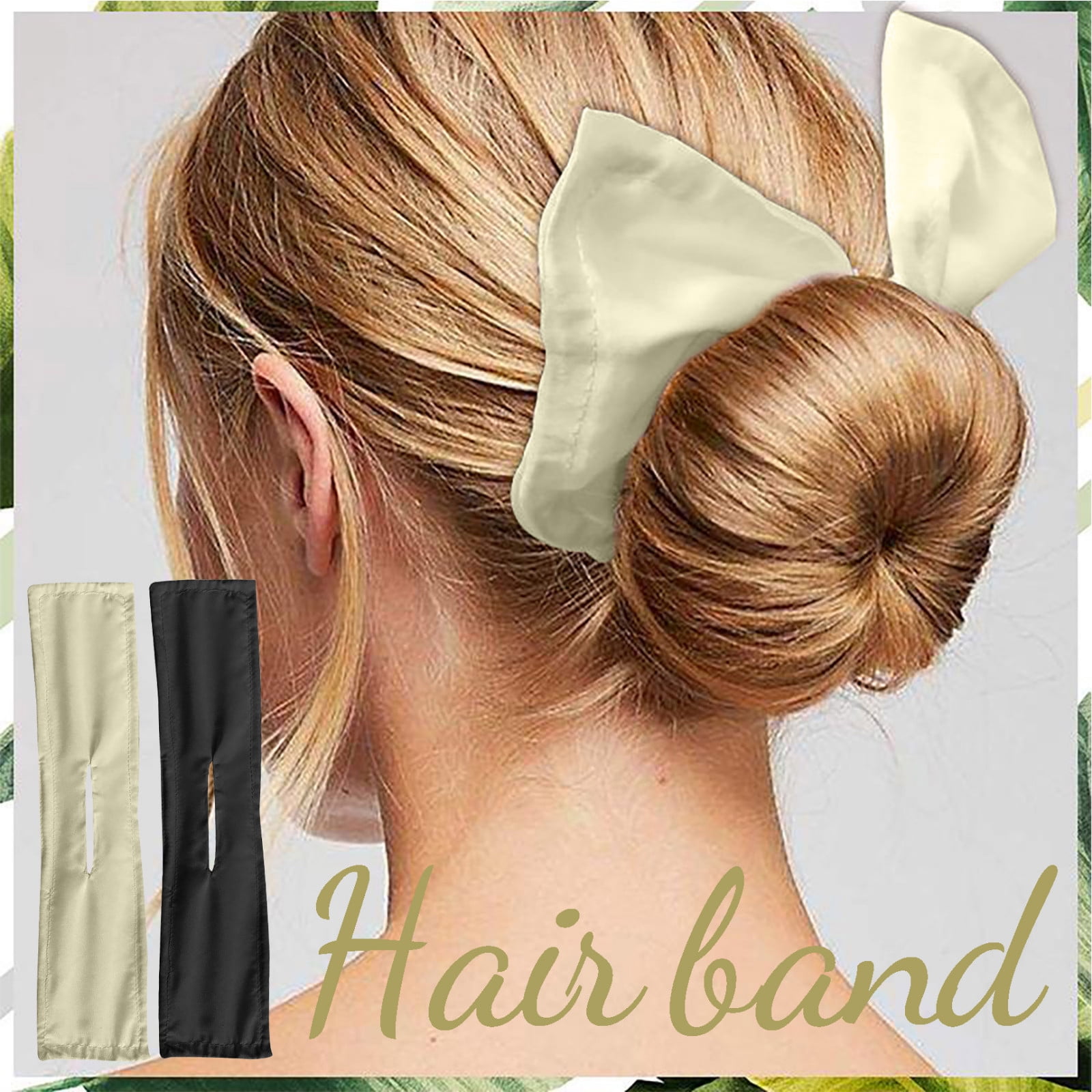 SDJMa 2PC Deft Bun for Hair, French Twist Hair Bun Maker for Girl Women