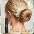 thumbnail image 1 of DPTALR Léger Français Bande de Cheveux Rétro Coréen Imprimé Donut Fleur Bandeau 2PCS, 1 of 2