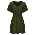 thumbnail image 4 of IROINNID Summer Dresses for Women Plus Size Dresses for Women, V-Neck and Short Sleeve Casual Summer Beach Dress, 4 of 6