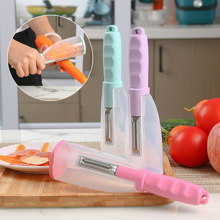 Cheers US Vegetable Peeler with Container, Kitchen Peeler Slicer with  Interchangeable Blades, Dishwasher-Safe, Suitable for Vegetables and Fruits  