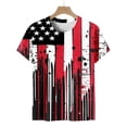 thumbnail image 4 of Fartey Women's American Flag Shirts 4th of July Short Sleeve Tops Independence Day Crew Neck T Shirts Funny Graphic Tees Patriotic Tshirts Red XXL, 4 of 6