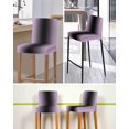 thumbnail image 5 of Purple Black Ombre Bar Stool Covers Set of 2, Modern Gradient Abstract Art Stretch Washable Bar Chair Covers with Backs, Removable Pub Counter Height Chair Cover for Kitchen Dining Room Cafe, 5 of 7
