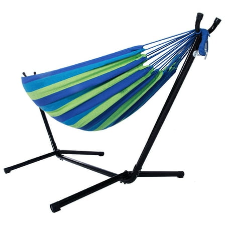 Hammock Width Ktaxon Double Hammock with Steel Stand and Portable Carrying Bag Included,Summer Outdoor Relax,Bear Up To 200Kg ()