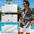 thumbnail image 5 of Jeiento His and Hers Matching Outfits Polynesia Flower Dress Women Hawaiian Dress Mens Summer Shirt Husband Wife Matching Outfits Sleeveless Tiered Tank Dresses Swing A Line Beach Dress, Black, 5 of 6