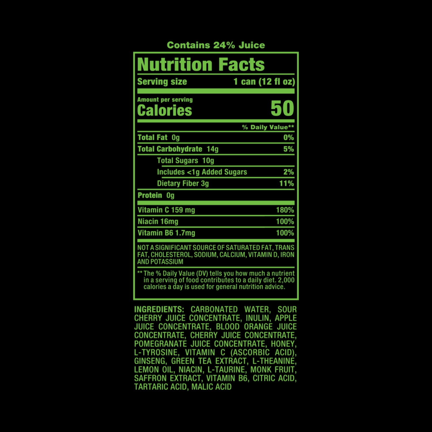 Illicit Elixirs Late Night Fruity Call - Sparkling Juice Drink - Supports Dopamine Production - 12 Pack - 12 Oz Cans