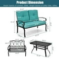 thumbnail image 4 of Aimee Lii 2 Pieces Outdoor Patio Furniture Set for Backyard and Poolside, Patio Conversation Sets, Turquoise, 4 of 7