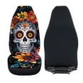 thumbnail image 6 of XYZCANDO Sugar Skull Auto Seat Covers Polyester Comfortable Car Seat Covers Interior car Front Seats, Non-Slip Lightweight SUV Truck, 6 of 10