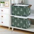 thumbnail image 2 of Yayeee Foldable Storage Basket for Shelves with Handles Set of 2 Waterproof Cloth Bins, New Year Tree Pattern, 2 of 7