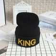 thumbnail image 5 of Winter Warm Beanies Knit King Queen Printed Hat Embroidery Cap For Men Women, 5 of 10