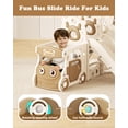 thumbnail image 5 of KORIMEFA 8-IN-1 Toddler Slide and Swing Set, Indoor Outdoor Playset for Kids Age 1-5, Bus-Themed Climber Slide, Swing, Wheel, 5 of 9