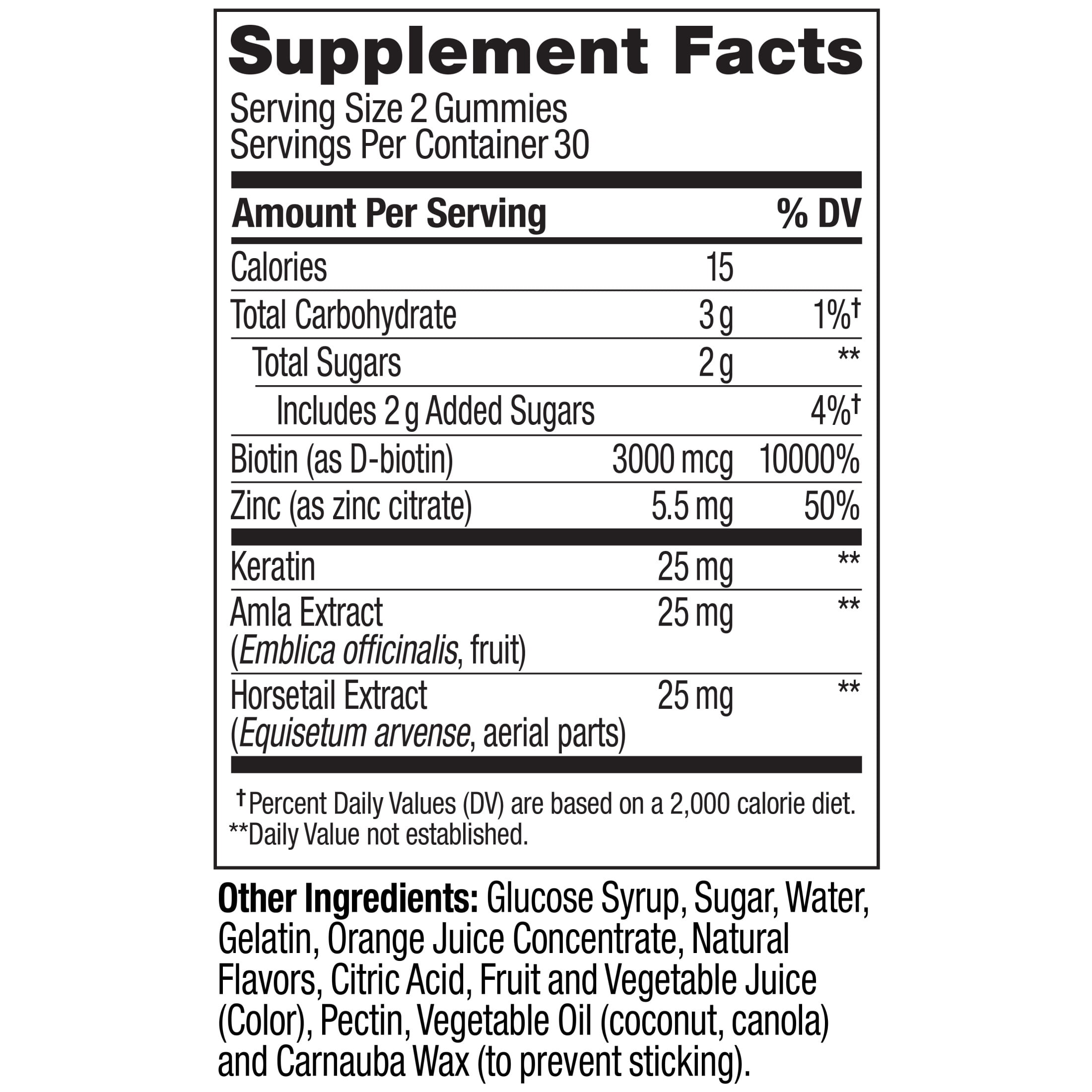 (3 pack) OLLY Heavenly Hair Gummy Supplement, Keratin, Biotin, Amla & Zinc, Tropical Citrus Flavored, 60 Count