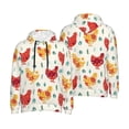 thumbnail image 6 of Bingfone Flower Chicken Men's Drawstring Hoodie Long Sleeve Pocket Sweatshirts-3X-Large, 6 of 6