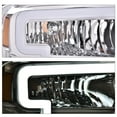thumbnail image 5 of PIT66 LED DRL Headlight Fit for Ford F250 F350 F450 F550 Super Duty 2005-2007/Fit for Excursion 2005 6C3Z13008DB,6C3Z13008CB Clear lens Chrome Housing Amber Reflector, 5 of 9