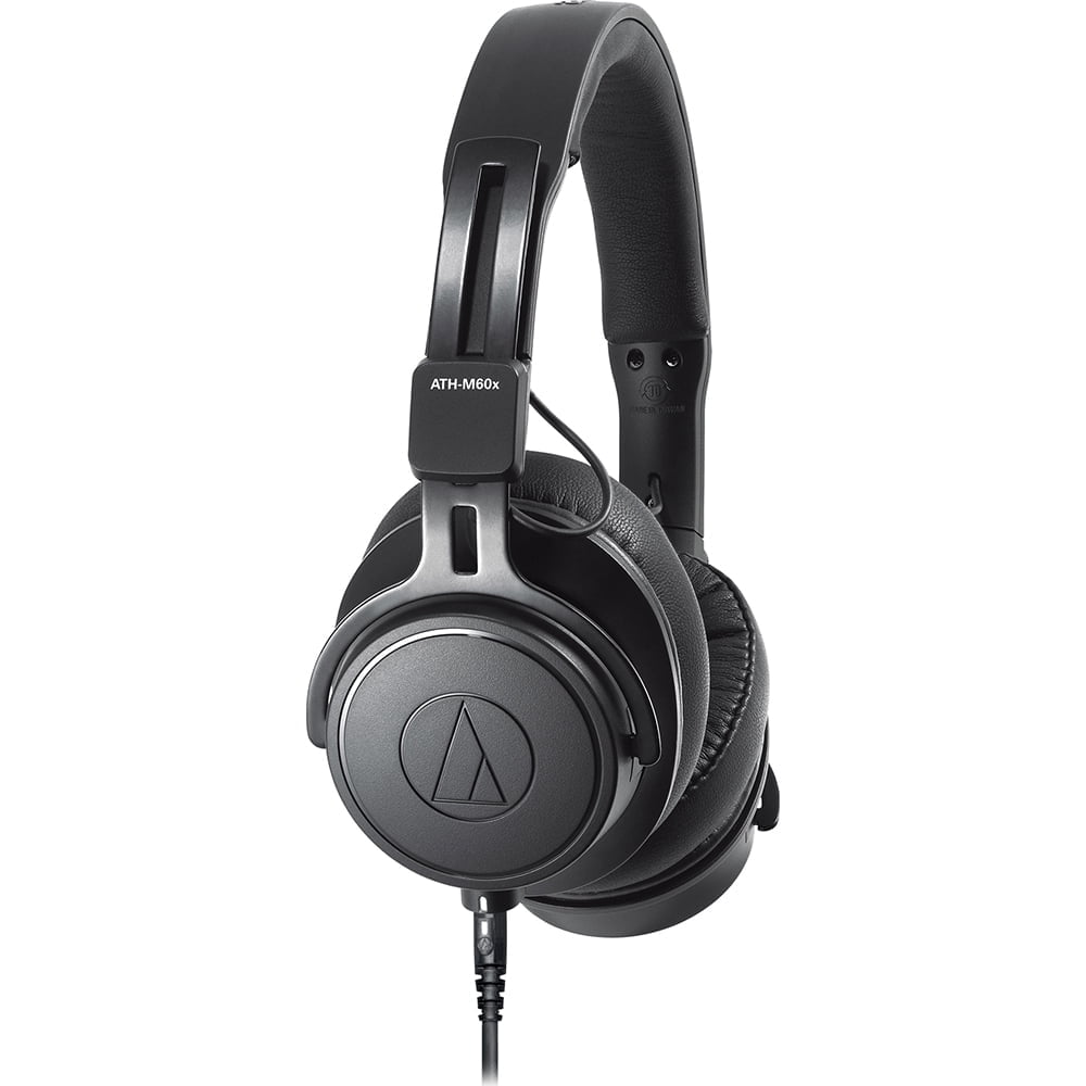 Audio-Technica ATH-M60xa On-Ear Closed-Back Professional Monitor Headphones, Black