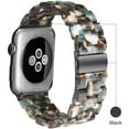 thumbnail image 2 of Light Watch Band-Fashion Resin iWatch Bands Bracelet Compatible with Stainless Steel Buckle for Watch Ultra 2 1 Series 9 Series 8 7 Series 6 Series SE Series 5 Series 4 Series 3 Series 2 1 Tortoise S, 2 of 4