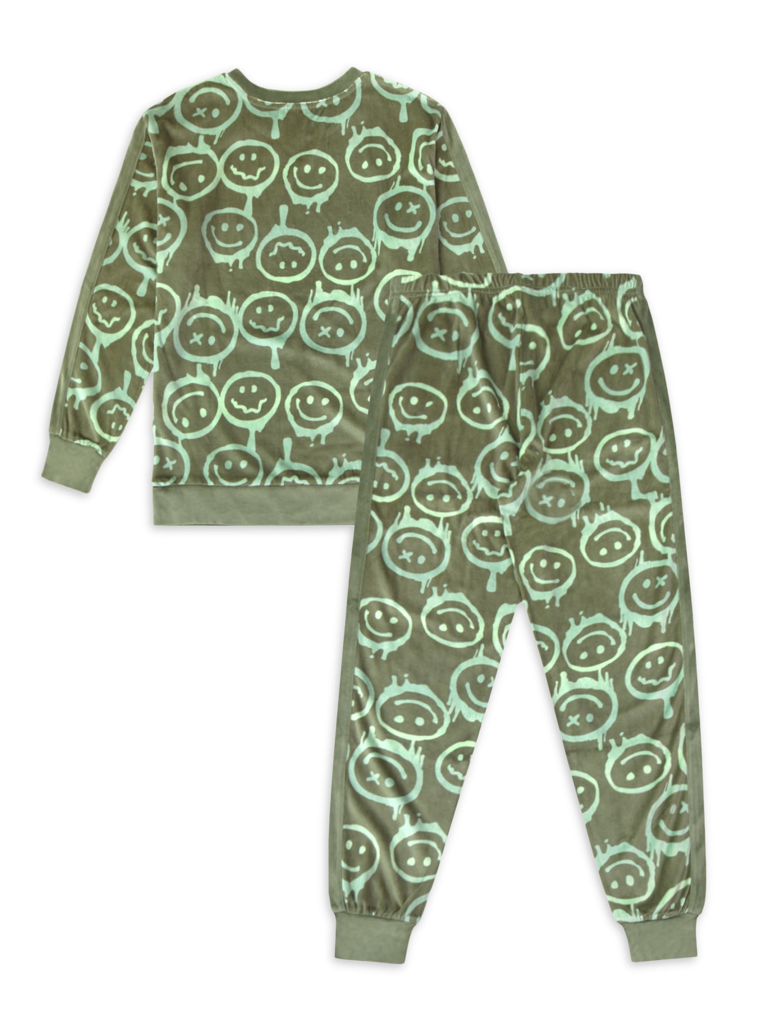 Jellifish Kids Boys Long Sleeve Smiley Top and Jogger Pants