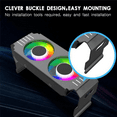 thumbnail image 2 of 2X Computer RAM Memory Module Cooler PC DDR4 DDR5 Overlock Dual ARGB Sync PWM Fans Aluminium RGB Cooling Radiator(A), 2 of 4