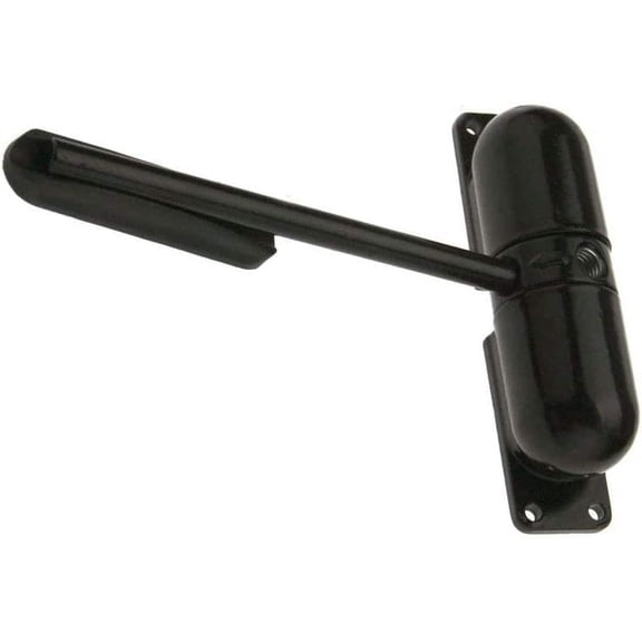 Hydraulic Automatic Door Closer, Heavy-Duty, Adjustable & Spring-Loaded, Self-Mounting, Black