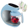 thumbnail image 1 of EVLA'S Baby Food Maker, Steamer, Blender, Baby Food Processor for Healthy Homemade Baby Food in Minutes, Touch Screen with 6 Reusable Food Pouches, Baby Registry Essential, Blue, 1 of 5