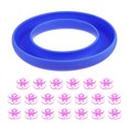 thumbnail image 1 of Silicona Bobina Anillo Soporte y 20 Plástico Bobinas Juego para Diario Costura Suministros, Azul Púrpura, 1 of 6